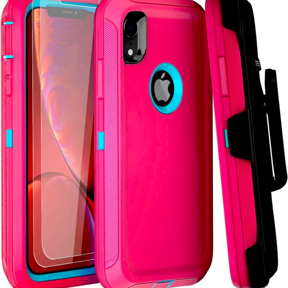 iPhone XR case 6.1 inch, Heavy Duty With black Belt Clip Holster